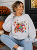 Colorful Hello Fall Graphic Crewneck Sweatshirt by Ocean & 7th
