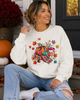 Colorful Hello Fall Graphic Crewneck Sweatshirt by Ocean & 7th