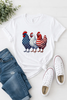 Patriotic Chickens USA Crew Neck Softstyle Tee by Ocean & 7th