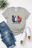Patriotic Chickens USA Crew Neck Softstyle Tee by Ocean & 7th
