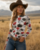 Ace Of Roses Long Sleeve Mesh Top by Neon Spur