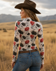 Ace Of Roses Long Sleeve Mesh Top by Neon Spur