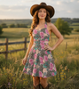 Run Wild Rose Halter Dress by Neon Spur