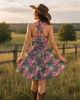 Run Wild Rose Halter Dress by Neon Spur