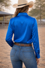 High Roller Rhinestone Matte Satin Button Up Rodeo Shirt by Neon Spur