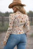 Yeehaw Howdy Long Sleeve Mesh Top by Neon Spur