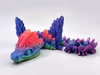 3D Printed Articulated Cinderwing Dragon Multicolor Fantasy Collectible With Flexible Movement by Everyday Customs Co.
