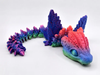3D Printed Articulated Cinderwing Dragon Multicolor Fantasy Collectible With Flexible Movement by Everyday Customs Co.