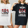 Chicken Lover T-Shirt – Premium Cotton Animal Enthusiast Graphic Tee by Dog Mom Hat