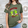 Christmas Spirit Grinch Hands Rolling Joint T-Shirt by Dog Mom Hat