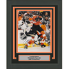 Framed Autographed/Signed Claude Giroux Philadelphia Flyers Sidney Crosby Hit 16x20 Hockey Photo PSA/DNA COA