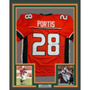 Framed Autographed/Signed Clinton Portis 35x39 Miami Orange College Football Jersey Beckett BAS COA by Hall of Fame Sports Memorabilia