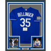 Framed Autographed/Signed Cody Bellinger 35x39 2020 WS Champ Los Angeles LA Dodgers Blue Authentic Baseball Jersey Fanatics COA