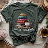 Coffee Yarn Books T-shirt by YarnMerch