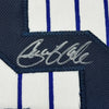 Framed Autographed/Signed Gerrit Cole 35x39 New York Pinstripe Baseball Jersey JSA COA