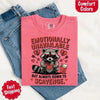 Comfort Colors Emotionally Unavailable Raccoon T-Shirts by Adorb Custom Tees