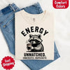 Comfort Colors Energy Unmatched Raccoon Coffee Funny T-Shirt by Adorb Custom Tees