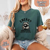 Comfort Colors Energy Unmatched Raccoon Coffee Funny T-Shirt by Adorb Custom Tees