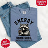 Comfort Colors Energy Unmatched Raccoon Coffee Funny T-Shirt by Adorb Custom Tees