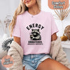 Comfort Colors Energy Unmatched Raccoon Coffee Funny T-Shirt by Adorb Custom Tees