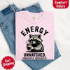 Comfort Colors Energy Unmatched Raccoon Coffee Funny T-Shirt by Adorb Custom Tees