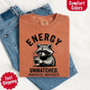 Comfort Colors Energy Unmatched Raccoon Coffee Funny T-Shirt by Adorb Custom Tees