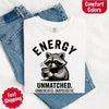 Comfort Colors Energy Unmatched Raccoon Coffee Funny T-Shirt by Adorb Custom Tees