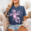 Comfort Colors Halftone Cupid V-Day Tee – Pixel Art Valentine T-shirt by Adorb Custom Tees