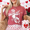 Comfort Colors Halftone Cupid V-Day Tee – Pixel Art Valentine T-shirt by Adorb Custom Tees