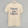 Happiest At The Ballpark Navy Script