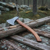 Hand Forged Bushcraft Chopping Axe, Damascus Blade + Ergonomic Curved Handle by JW SteelCrafts