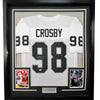 Framed Autographed/Signed Maxx Crosby 35x39 Las Vegas Oakland White Football Jersey Beckett BAS COA