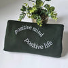 Custom Embroidered Positive mind - Positive Life Sweatshirt, Mental Health Hoodie, Positivity Encouragement Crewneck, Gift for Friend by Dog Mom Hat