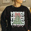 Cute Floral Christmas Sweatshirt by Dog Mom Hat
