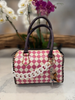 Country Lilac Checkered Speedy Western Genuine Leather Purse by Neon Spur