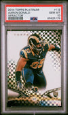 Graded 2014 Topps Platinum Aaron Donald #112 Xfractor Rookie RC Football Card PSA 10 Gem Mint