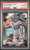 Graded 2023 Topps Bowman U Best Drake Maye #96 Rookie RC Football Card PSA 10 Gem Mint