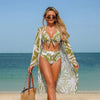 Women's Printed Bikini Three-Piece Swimwear Set by FitiqueFit