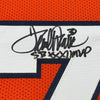 Framed Autographed/Signed Terrell Davis 35x39 SB XXXII MVP Denver Orange Football Jersey JSA COA