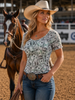 Entry Fees Mesh Short Sleeve Top by Neon Spur