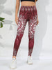 Watercolor Print High-Waist Tummy Control Butt-Lifting Yoga Leggings by FitiqueFit