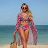 Women's Printed Bikini Three-Piece Swimwear Set by FitiqueFit
