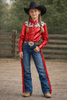Girls High Stakes Pearl Snap Rodeo Shirt by Neon Spur