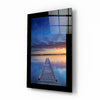 Sunset on the Dock Glass Wall Art by Insigneart USA