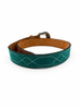 Western Stitch Genuine Suede & Hand Tooled Leather Belt -Turquoise by Neon Spur