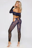 Garter Pantyhose and Bra with Jacquard Swirl by 3wishes.com