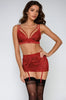 Scalloped Lace Bralette Set with Studs by 3wishes.com