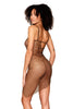 Rhinestone Fishnet Asymmetrical Chemise by 3wishes.com