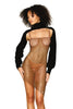 Rhinestone Fishnet Asymmetrical Chemise by 3wishes.com