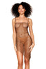 Rhinestone Fishnet Asymmetrical Chemise by 3wishes.com